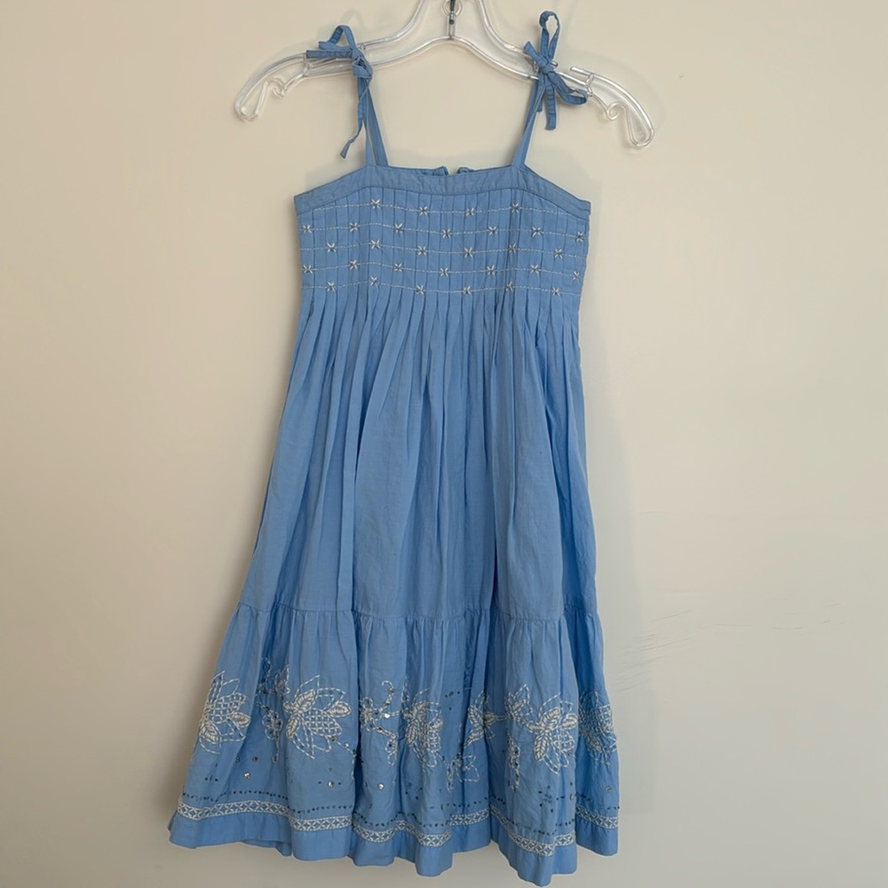 Light blue Gap Kids Embroidered, Embellished Sun Dress